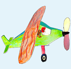 Holt euch den Bastelbogen für das Flugzeug von Tata&Squack